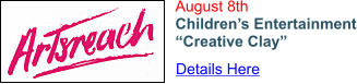 August 8th Children’s Entertainment “Creative Clay” Details Here
