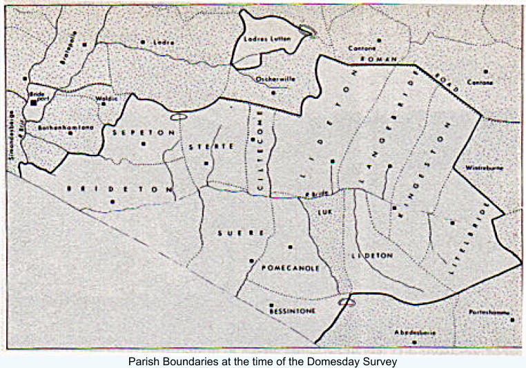 Parish Boundaries at the time of the Domesday Survey