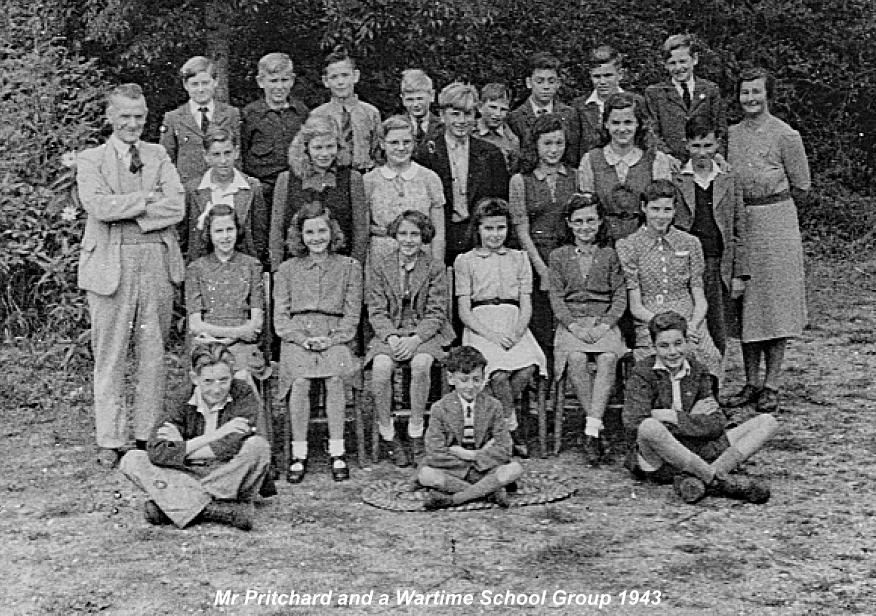 Mr Pritchard and a Wartime School Group 1943