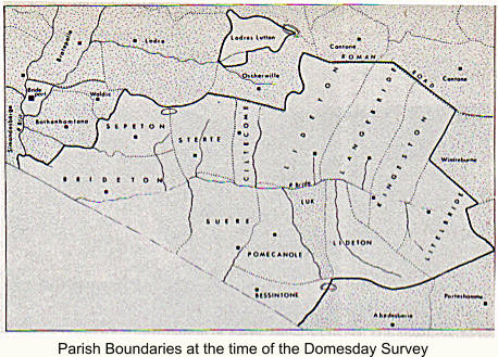 Parish Boundaries at the time of the Domesday Survey