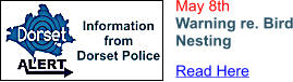 May 8th Warning re. Bird Nesting Read Here