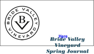Bride Valley Vineyard Spring Journal Here