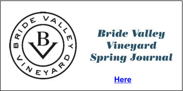 Bride Valley Vineyard Spring Journal Here